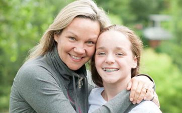 Mom and Patient with braces smiling in Sudbury Ontario